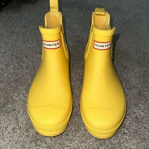 Hunter Low Top Yellow Rain Boots